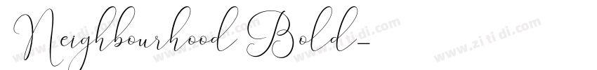 Neighbourhood Bold字体转换